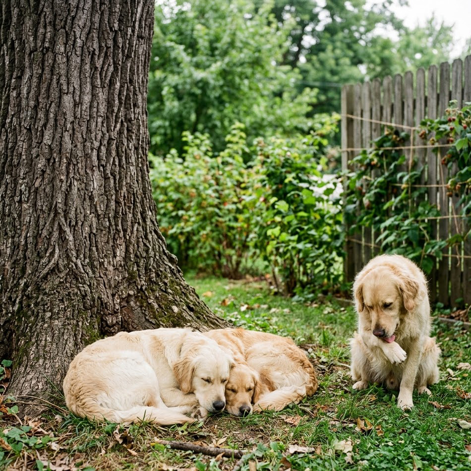 Golden retriever a farmon